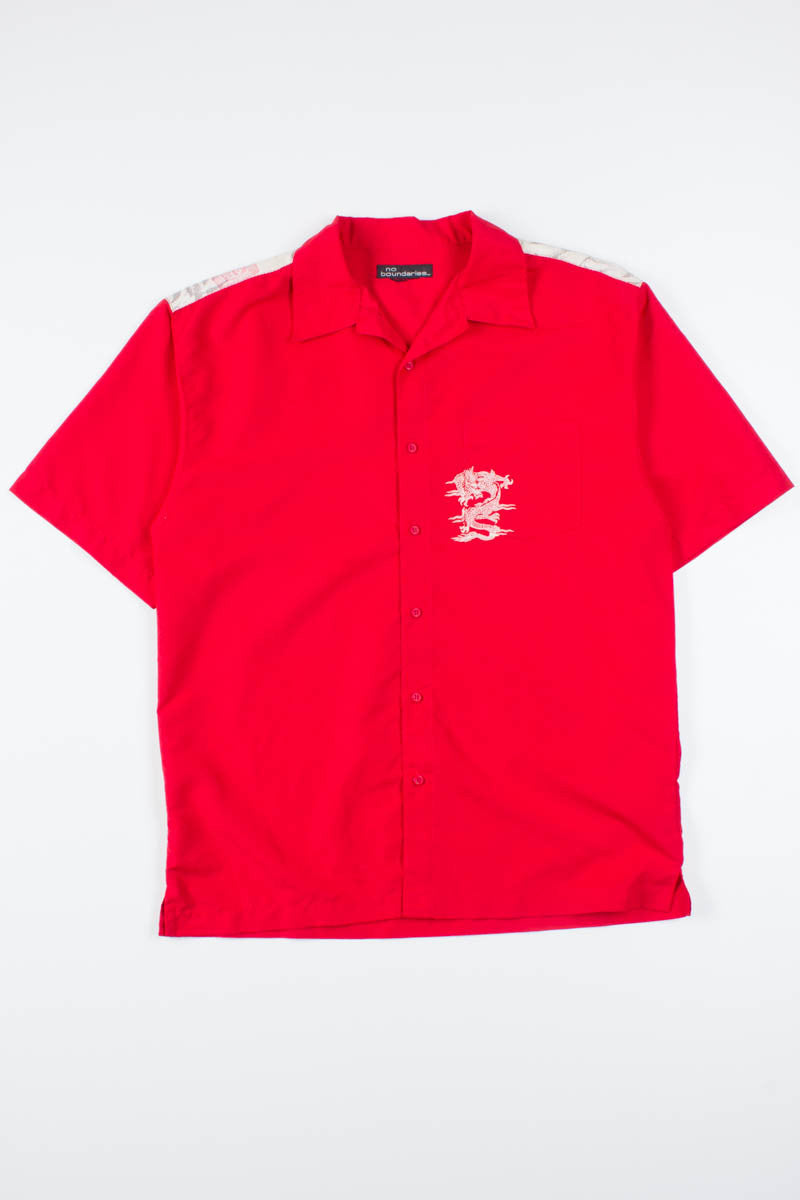 Y2K Tribal Surf Button Up