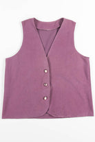 Purple Faux Suede Vest