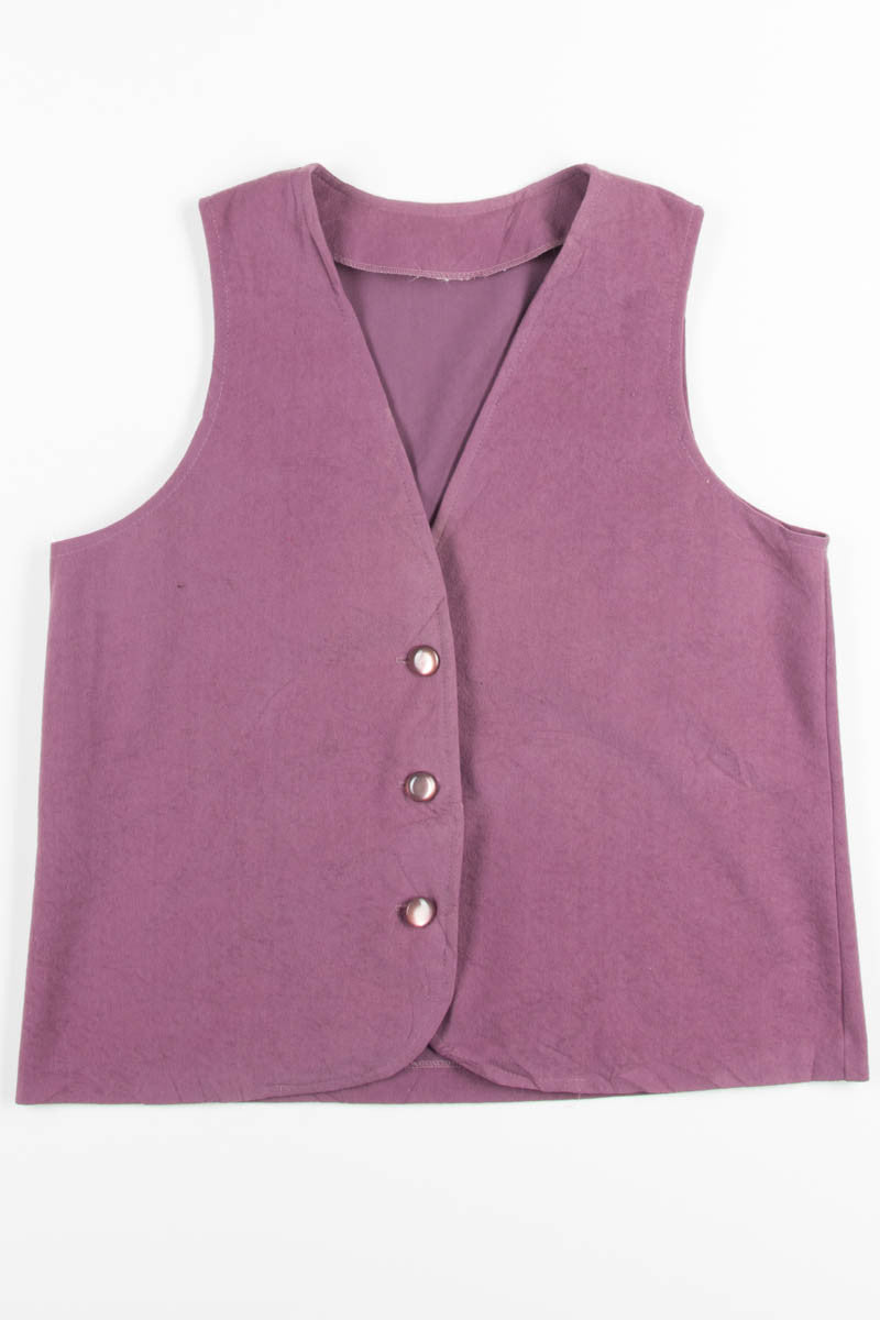 Purple Faux Suede Vest