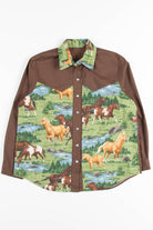 Western Style Horse Button Up
