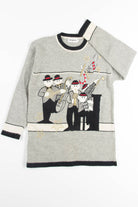 Vintage Embroidered Jazz Band Sweater