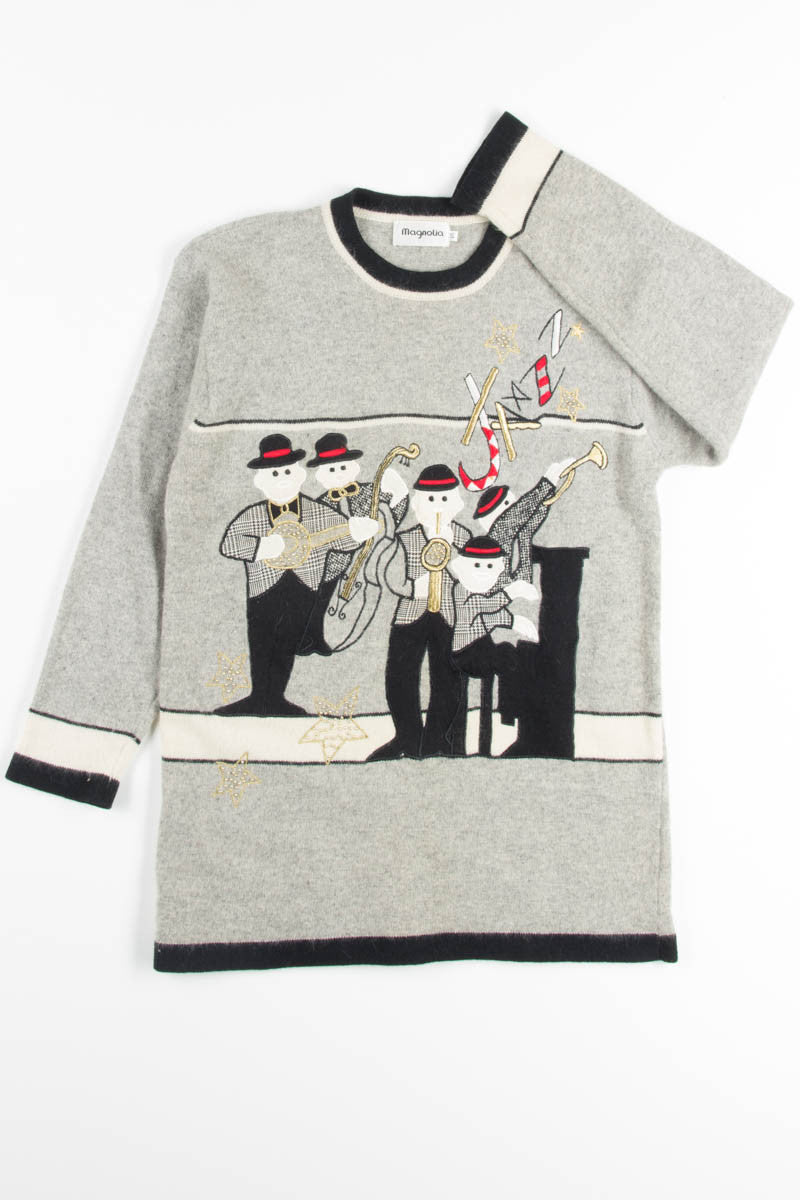 Vintage Embroidered Jazz Band Sweater