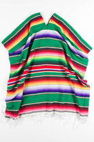 Green Woven Poncho