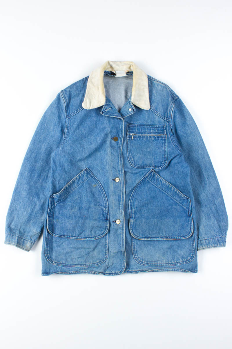 Vintage L.L. Bean Corduroy Collar Denim Jacket