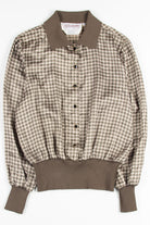 Brown Plaid Button Up