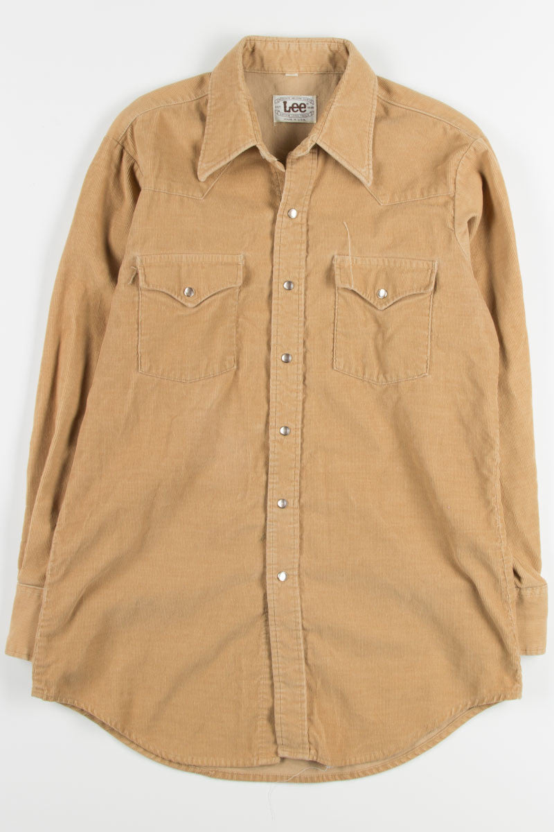 Tan Lee Corduroy Button Up Shirt