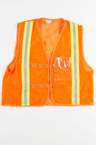 Orange Button Safety Vest