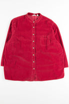 Red J. Jill Corduroy Button Up Shirt