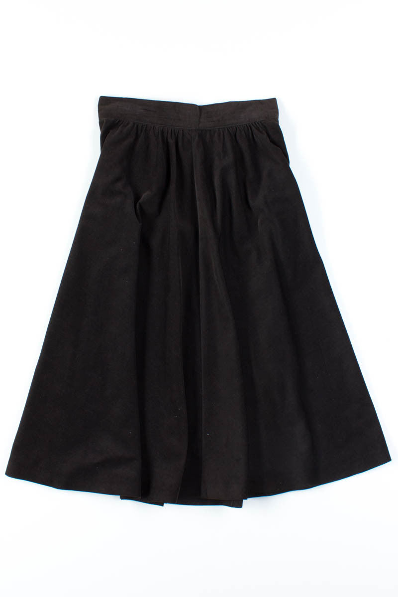 Black Velvet Skater Skirt