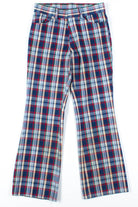 Plaid Bell Bottom Pants