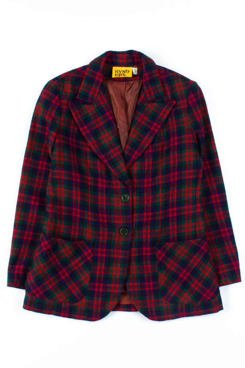 Red Plaid Blazer