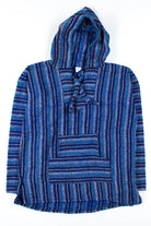 Blue Striped Baja Hoodie