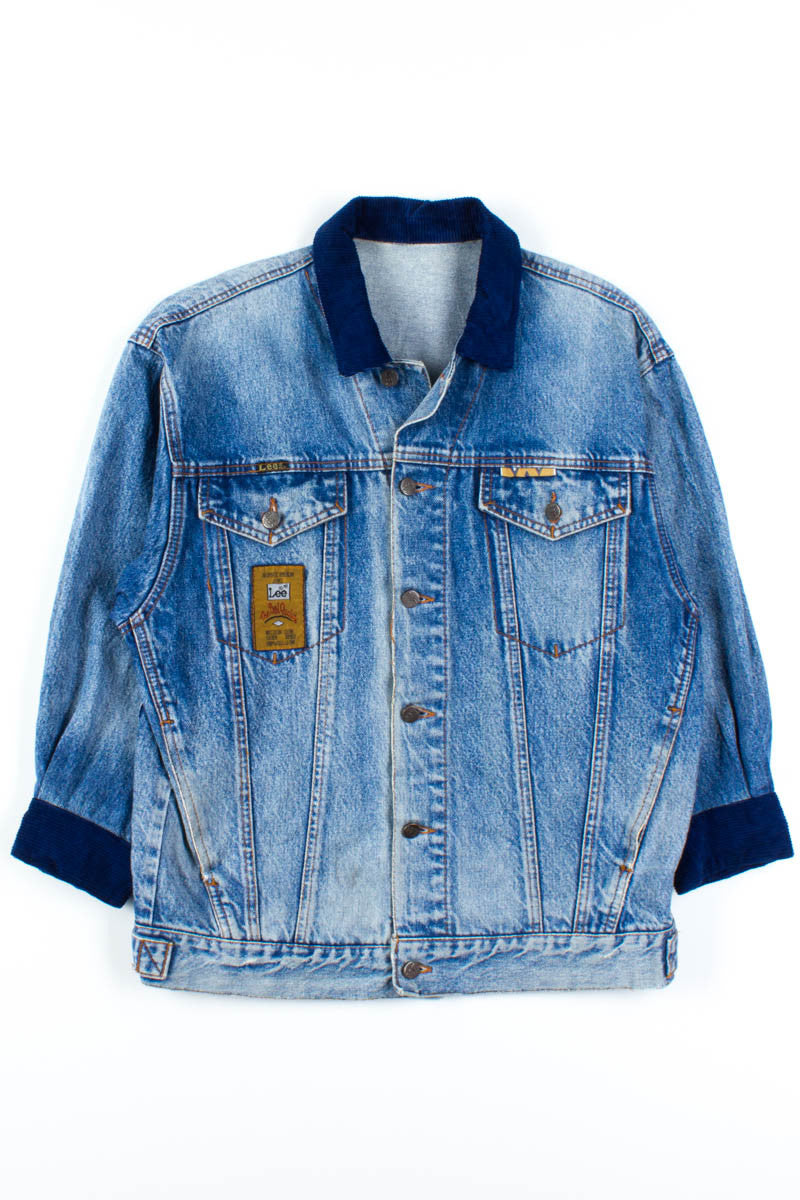 Corduroy Trimmed Denim Jacket