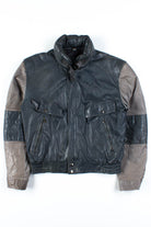 Grey Leather Biker Jacket