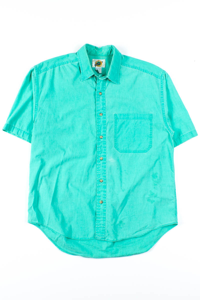Aquamarine Short Sleeve Button Up Shirt
