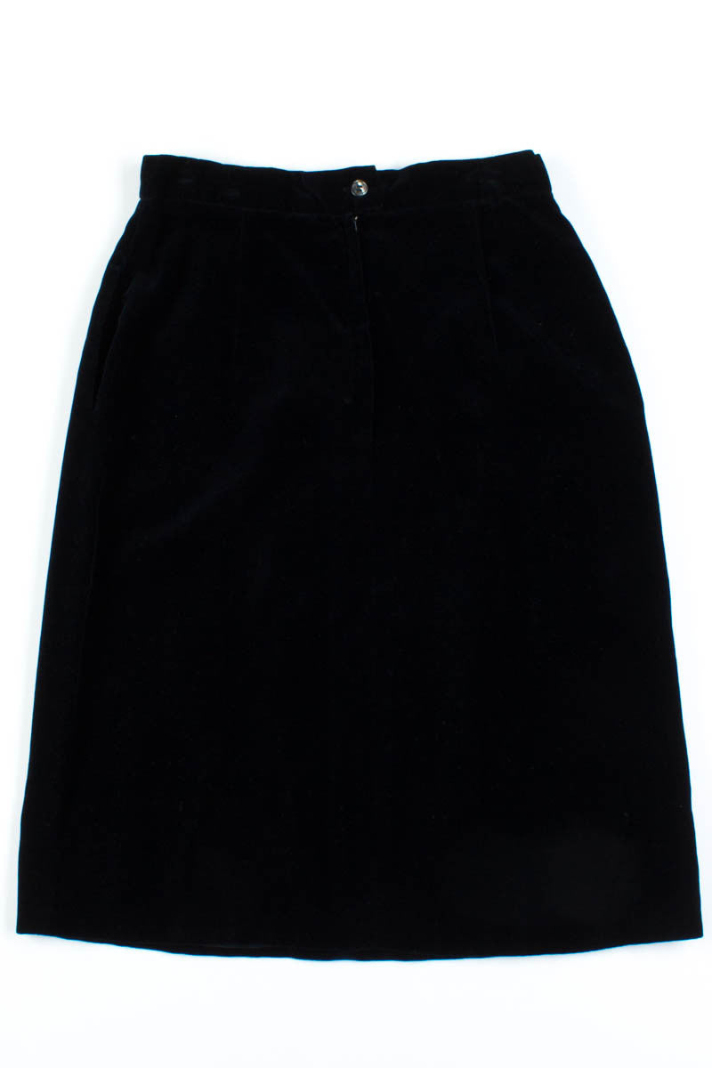 Black Velvet Skirt