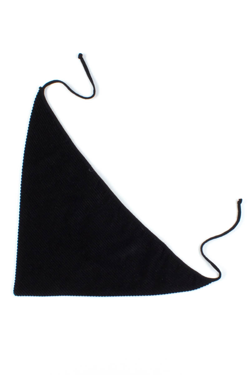 Black Corduroy Triangle Tie Scarf