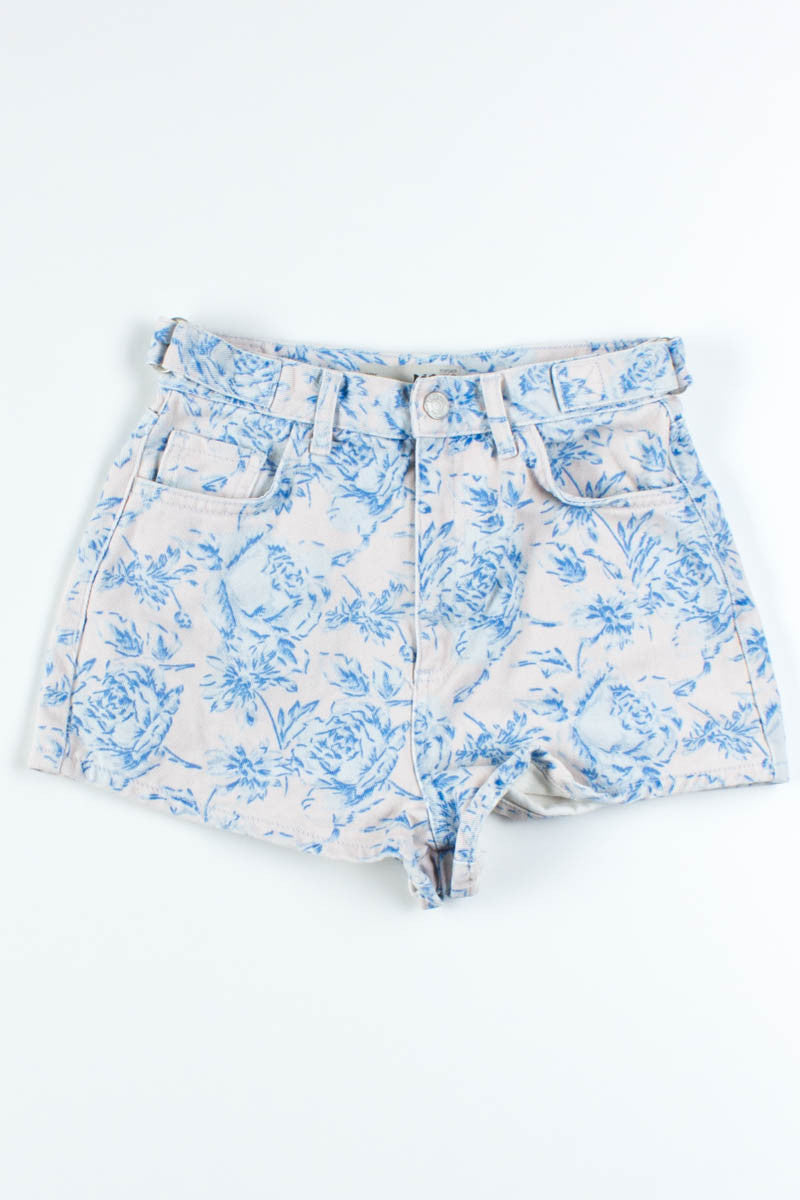 Pink Floral Shorts