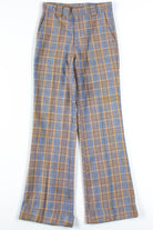 Blue & Tan Washed Plaid Pants