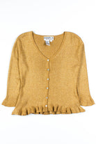Gold Silk Metallic Cardigan