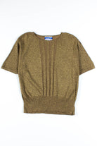 Gold Metallic Pendleton Top