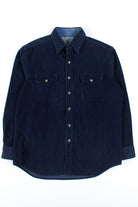 Navy Corduroy Button Up Shirt 1