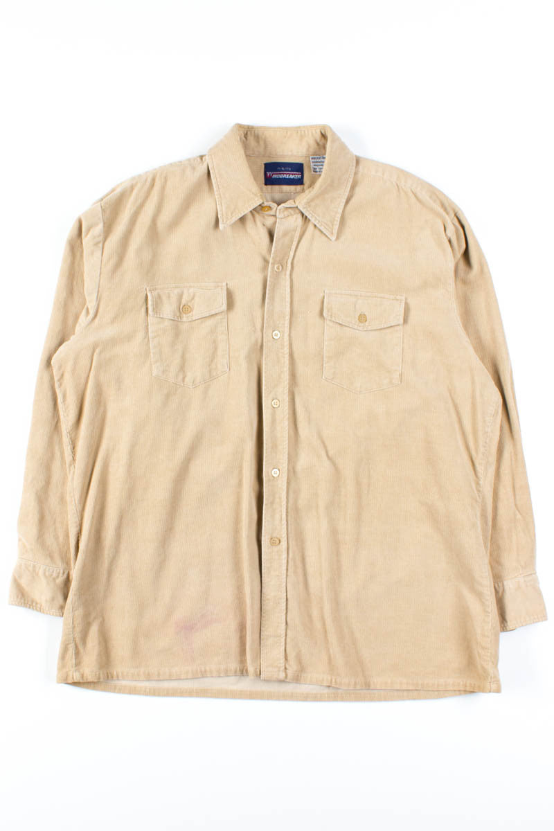 Tan Corduroy Button Up Shirt