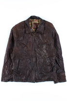 Brown Leather Biker Jacket