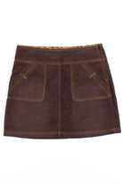 Brown Corduroy Mini Skirt