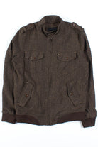 Brown Wool Herringbone Jacket