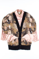 Pink Satin Cardigan Shirt