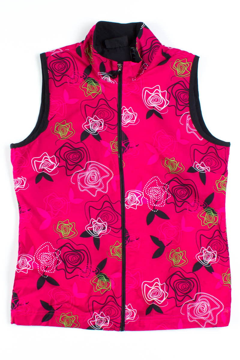 Magenta Floral Vest