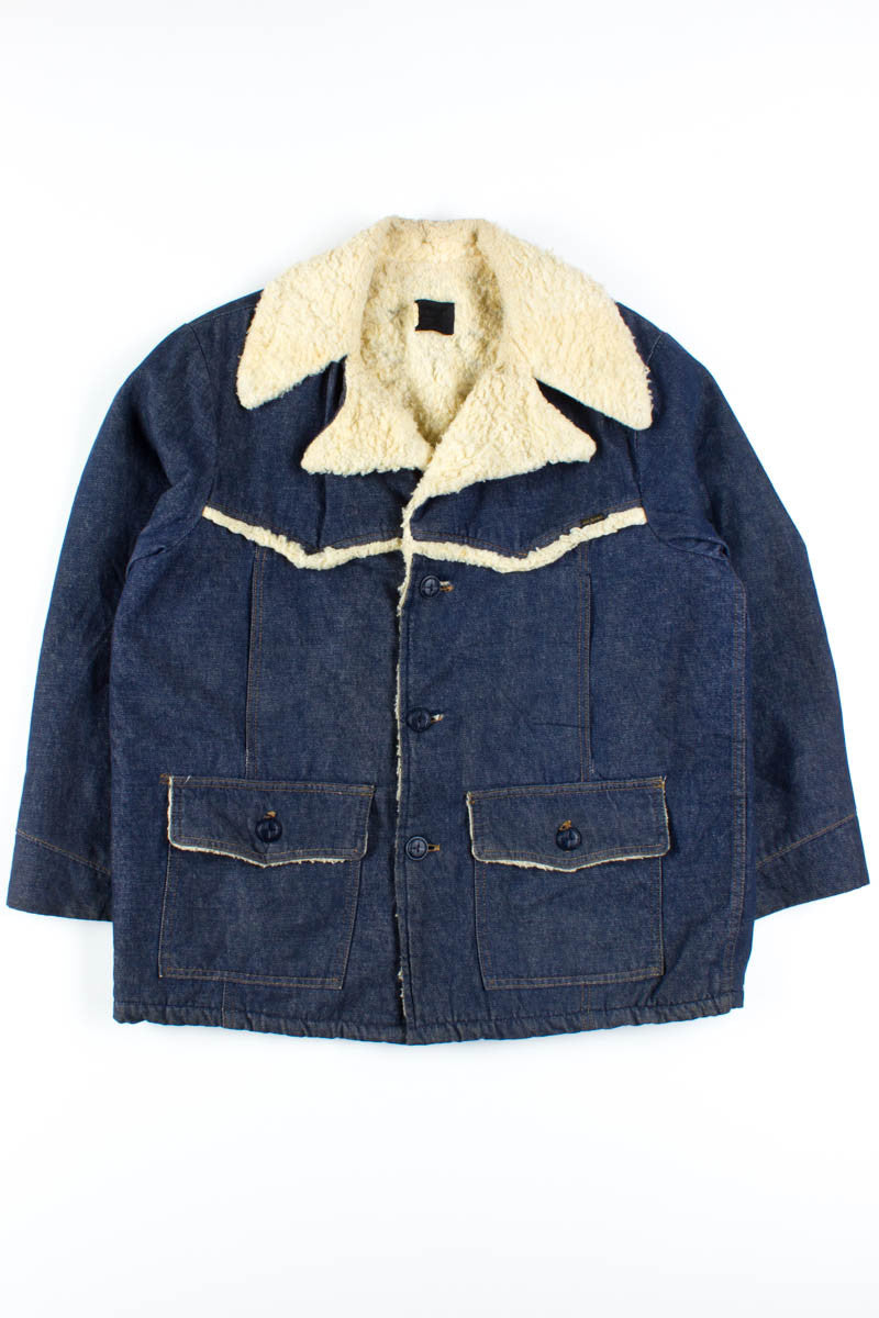 Vintage Sherpa Lined Denim Coat