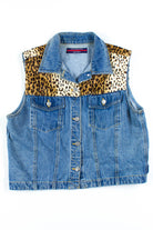 Leopard Print Denim Vest