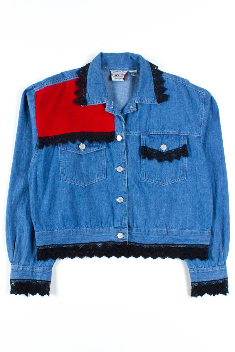 Corduroy & Lace Denim Jacket