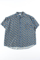 Blue Squares Silk Shirt
