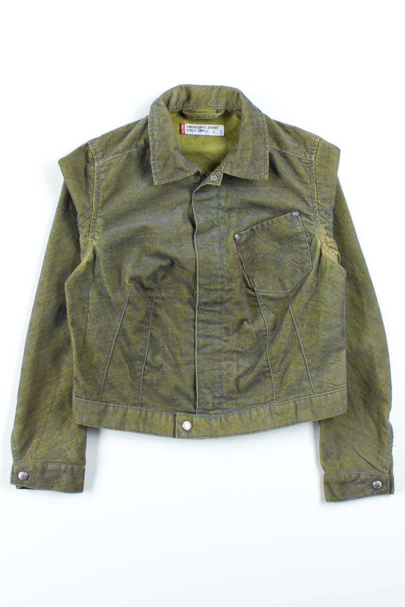 Metallic Green Levis Corduroy Jacket