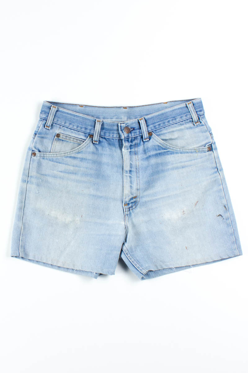 Faded Denim Shorts