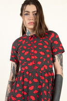 Polka Dot Lips Rockabilly Dress
