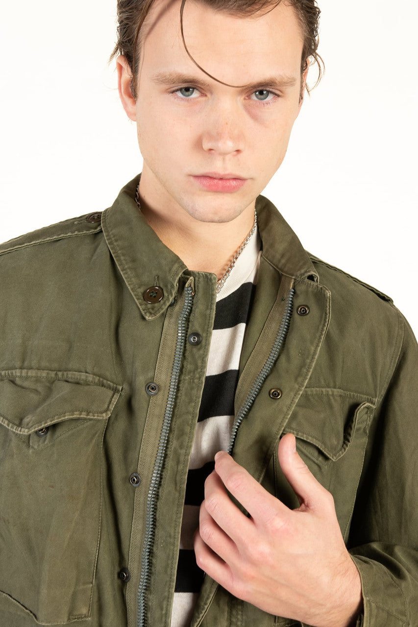 Vintage Olive Military Surplus Jacket (1960s)