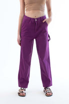 Purple Carpenter Dad Jeans