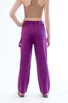 Purple Carpenter Dad Jeans