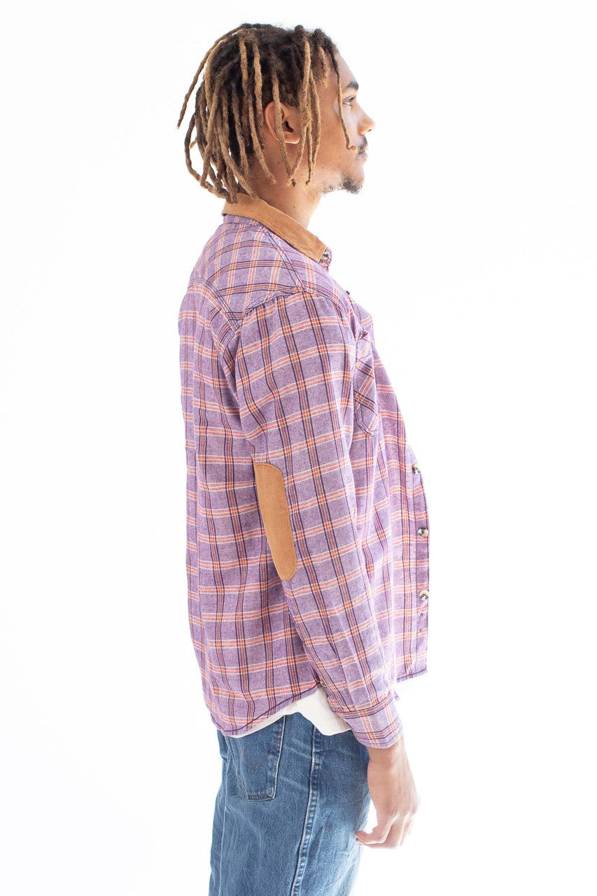 Purple Corduroy Patch Flannel