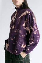 Purple Pullover Bleached Recycled Sweatshirt