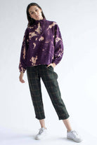 Purple Pullover Bleached Recycled Sweatshirt