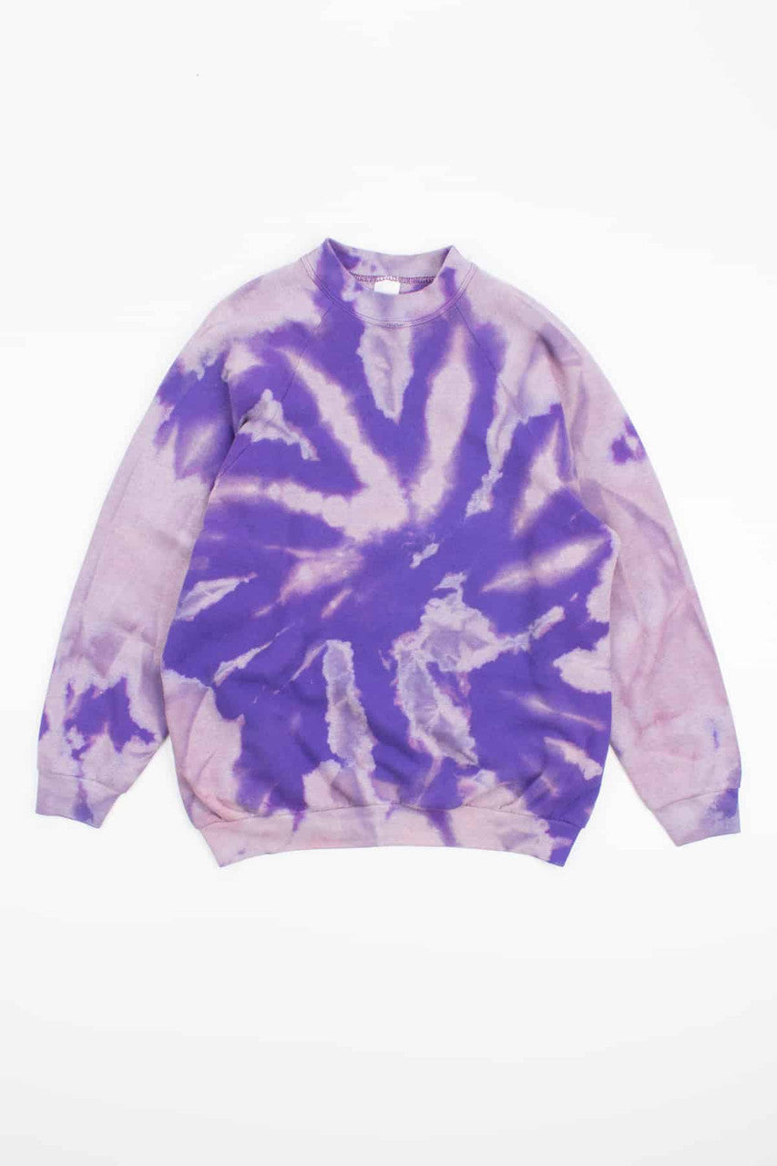 Purple Spiral Bleached Vintage Sweatshirt