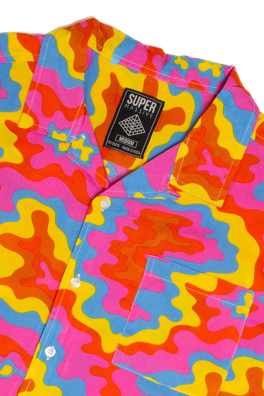 Rainbow Spill Button Up Shirt