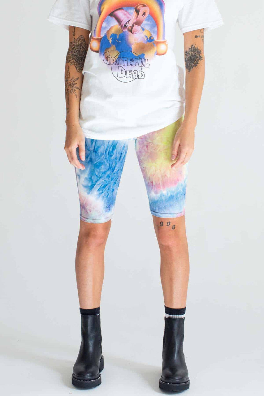 Rainbow Tie Dye Bike Shorts 1