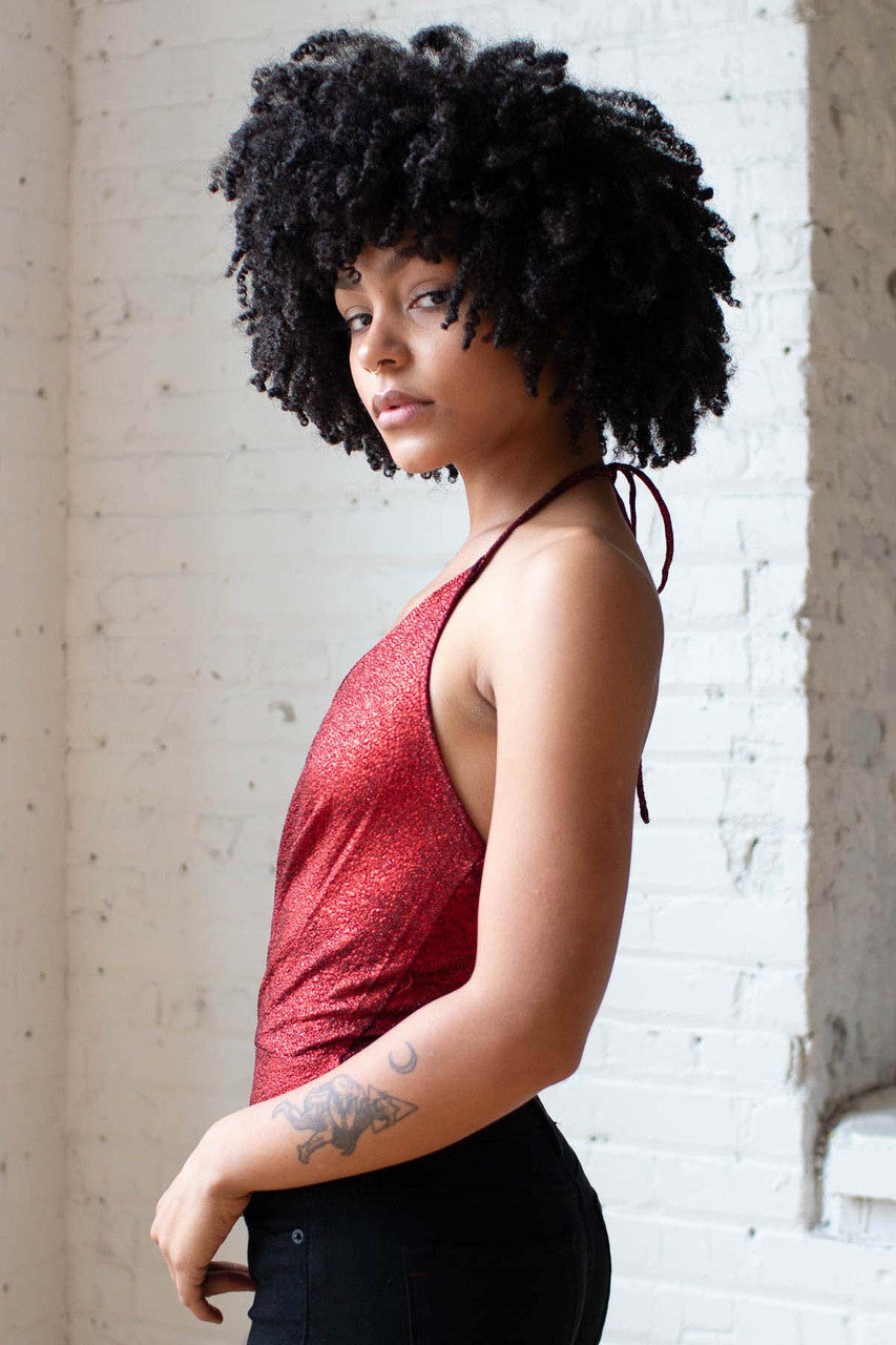 Red Crackle Bodysuit