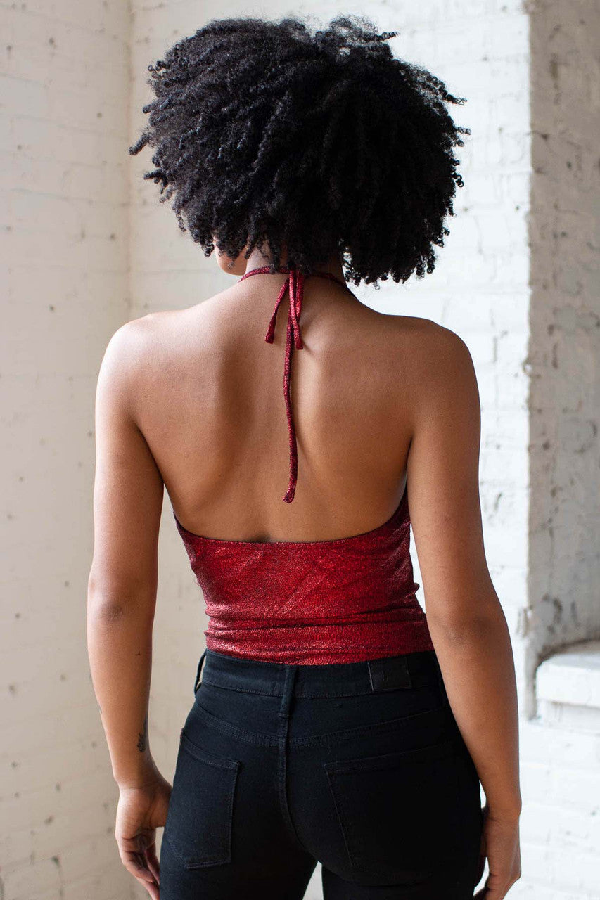 Red Crackle Bodysuit